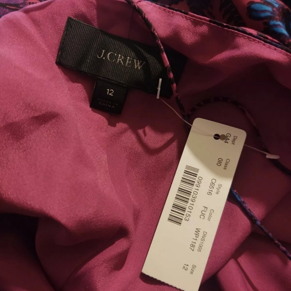 J CREW 100% Silk Jumpsuit Women's Size 12 NWT - Picture 4 of 10